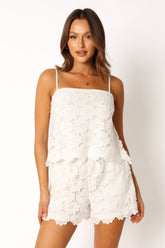 Violet Short Set - White